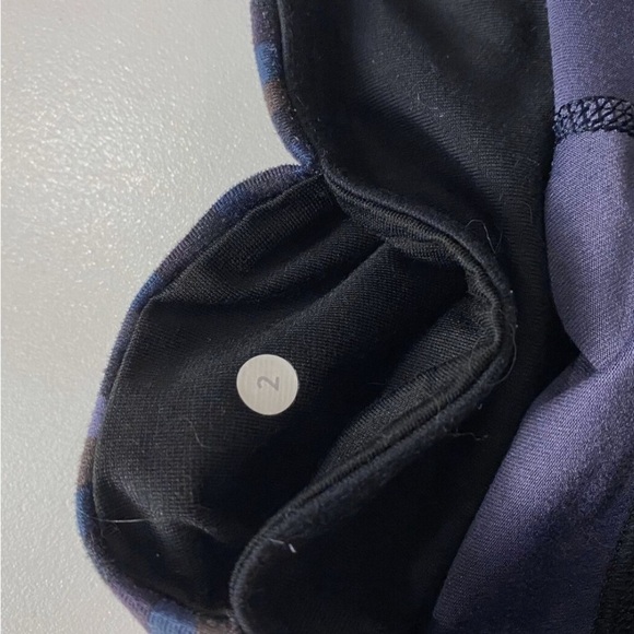 Lululemon Wunder Under Leggings 2 Purple Blue Geometric Activewear Workout - Picture 5 of 7